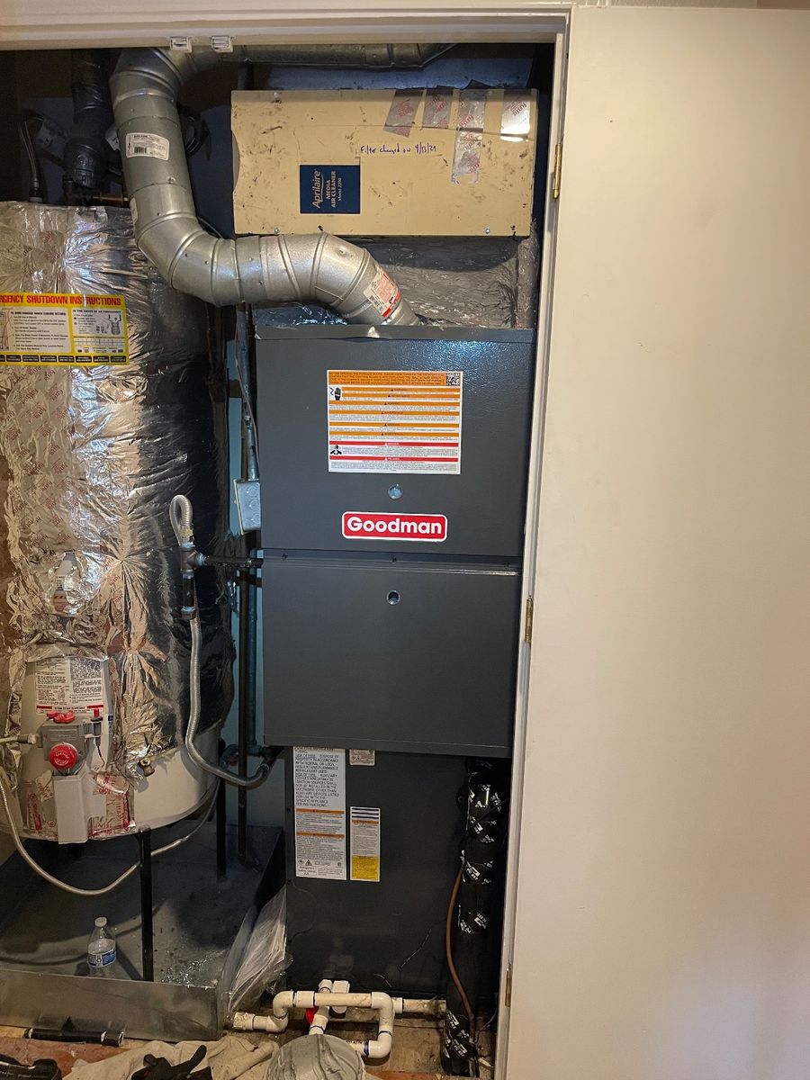 Flower Mound TX HVAC indoor air handler / furnace install